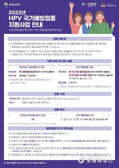 사람유두종바이러스(HPV)예방접종 지원 확대