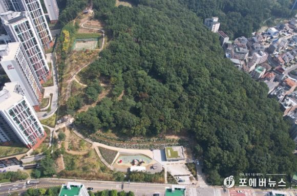 신봉동 제80호 근린공원 항공 사진