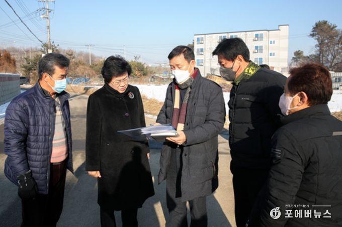 김경희 이천시장 신규 도시계획도로 사업 현장 방문