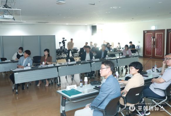 만년제 담수면 정비 최종보고회 전경
