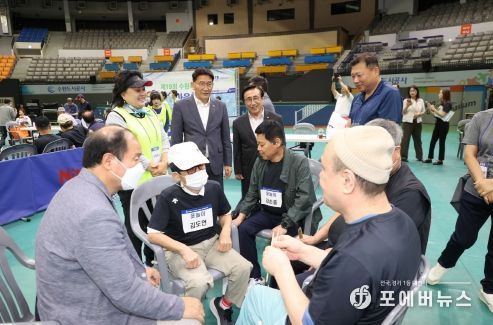 수원특례시의회, 제19회 수원특례시 장애인한마음체육대회 선수단 격려