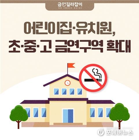 학교금연구역 확대 관련 포스터