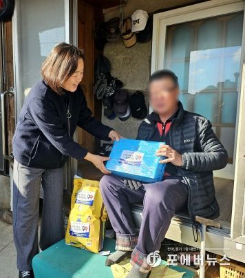 무안군 일로읍 통합사례관리 대상 가구 동절기 물품전달