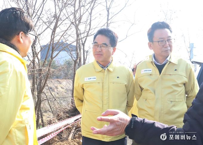 평택시의회 복지환경위원회, 관리천 오염수 유출사고 3차 현장 방문