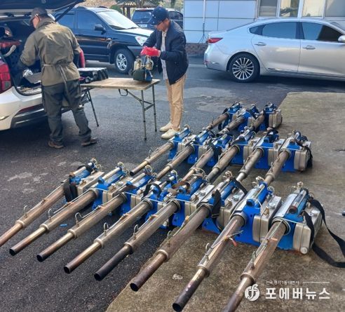 진도군, 안전한 방역소독 위해 방역장비 일제점검 실시