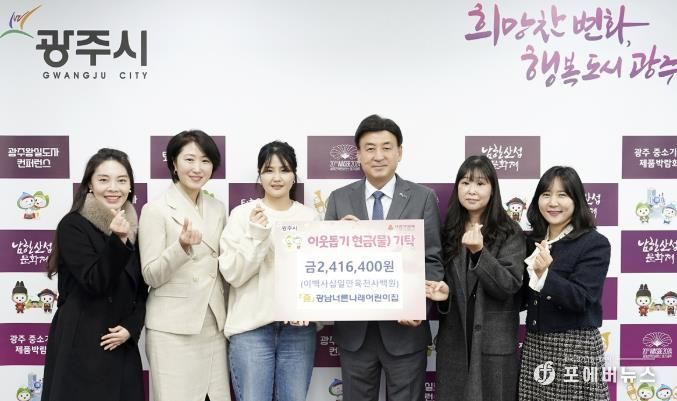 광주시, 관내 기업·단체들의 따뜻한 이웃돕기 성금 기탁 이어져