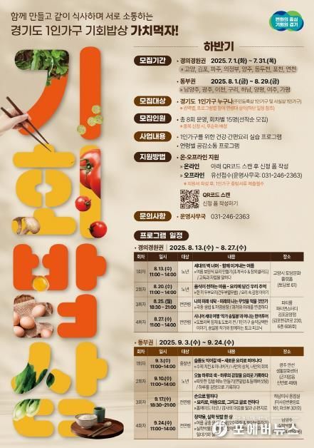 2025 경기도 1인가구 기회밥상(하반기)-포스터