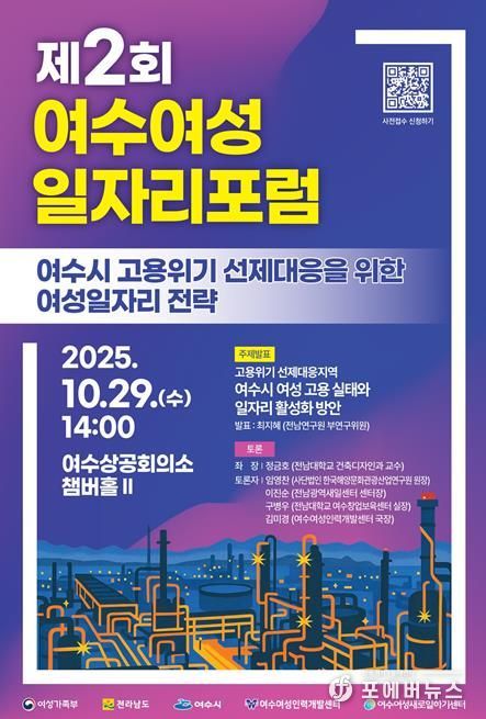 ‘제2회 여수여성 일자리 포럼’ 포스터