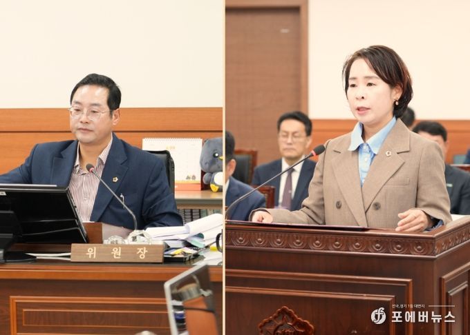 왼쪽부터 : 한근수 위원장, 정현미 의원