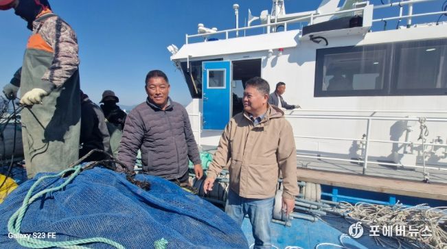 노영환 장흥 부군수, 해조류 양식장 현장 방문