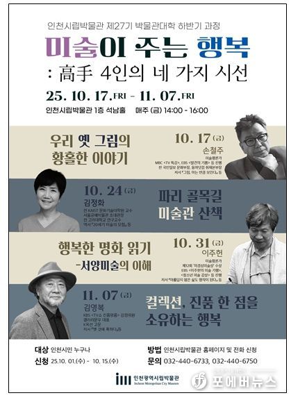 시립박물관 제27기 박물관대학 하반기 과정 포스터, 개요, 강사 사진