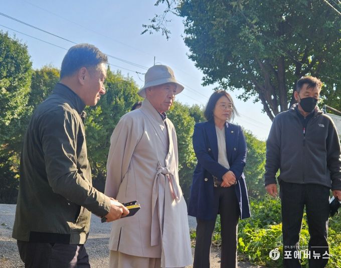 가좌동 빌라 위협하는 대형 나무 현장 점검