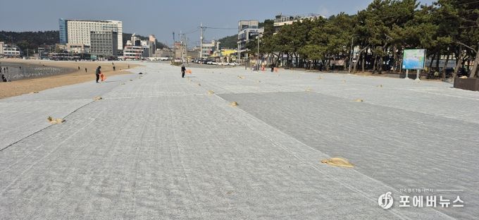 2025년 을왕리 해수욕장 비사방지막 설치