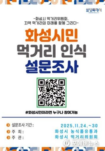 화성시민 먹거리 인식 설문조사 포스터