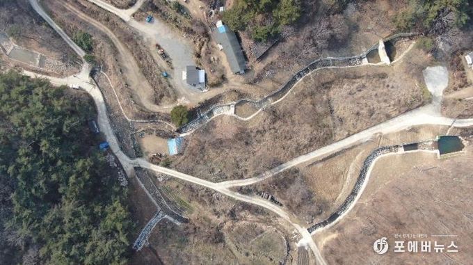 산림유역관리사업이 완료된 곡성군 고달면 호곡리 일원