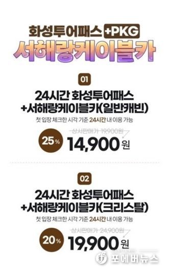 화성투어패스 서해랑케이블카 PKG 할인 이벤트