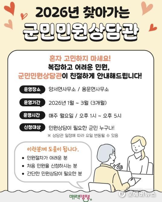 찾아가는 군민민원상담관 포스터
