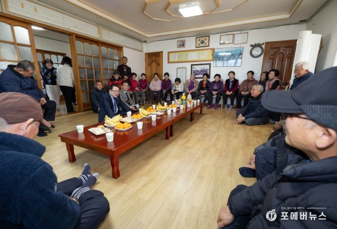 정헌율 시장, 지역 경로당 방문해 난방·안전 상태 확인