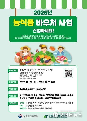 전주시, 농식품바우처 사업 확대 시행