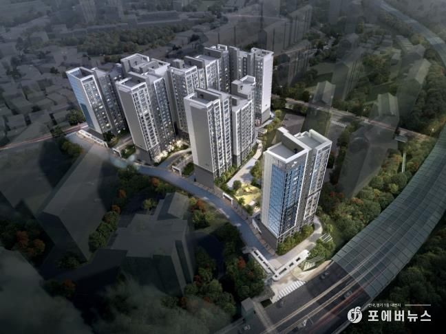 리모델링 사업계획이 최종 승인된 '수지뜨리에체 아파트' 조감도