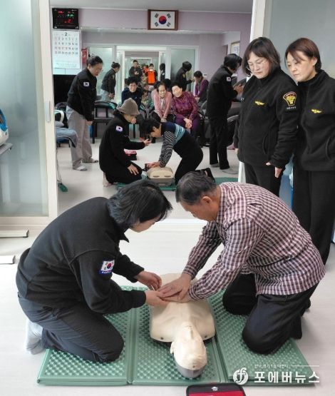 신둔면 여성의용소방대, 마을 심폐소생술 교육 실시