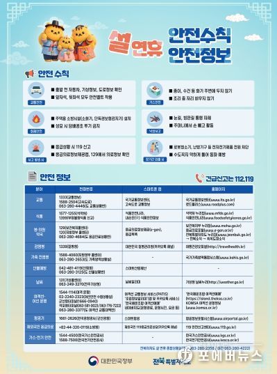 (포스터)전북자치도, 설 연휴‘빈틈없는 안전망’가동