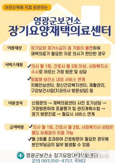 영광군, 장기요양 재택의료센터 운영 본격화