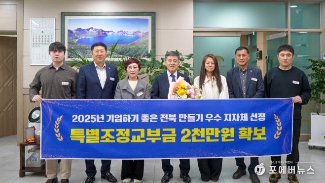 김제시, 기업하기 좋은도시 '우수' 선정