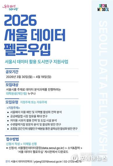 2026년 서울 데이터 펠로우십 공모 포스터