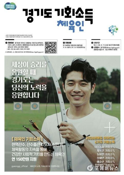 안양시, 경기도 체육인 기회소득 신청 접수…연 150만원 지원