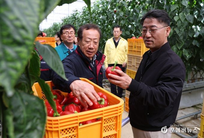 파프리카 시설원예 농가 방문