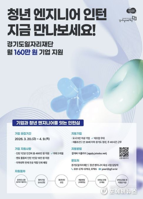 시흥시, 청년 엔지니어 육성 인턴십 참여기업 모집