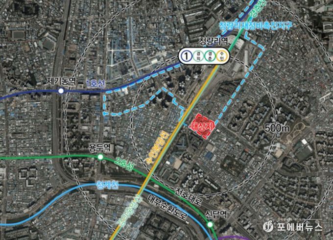 전농12재정비촉진구역 위치도